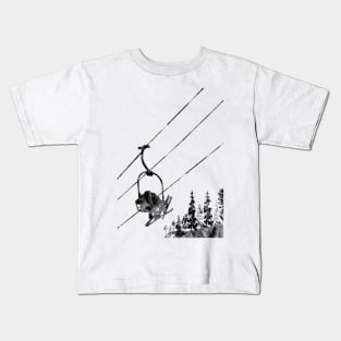 Couple ski lift Kids T-Shirt